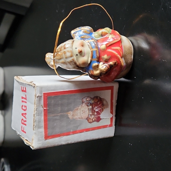 Ceramic Snowman Ornament - Picture 1 of 3